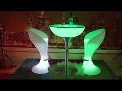 Φωτισμένα φώτα LED Bar Cocktail τραπέζια και καρέκλες ασύρματα Stand Up τραπέζια μπαρ για πάρτι