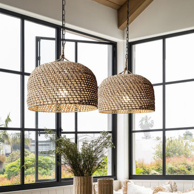 3500K Creative Rattan Pendant Light Switch Control για το σαλόνι