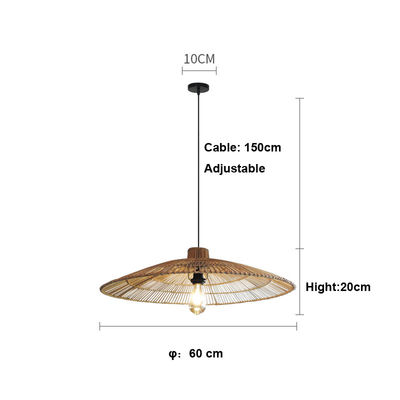 Προσαρμοσμένο Rattan Pendant Light Chandelier για το Homestay Zen Tea Room