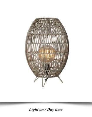 Ip44 LED Rattan Standing Lamp Shade για πισίνα κήπου