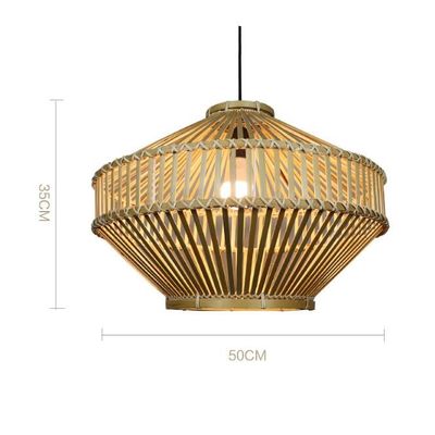 3500K Retro Bamboo Woven Pendant Light για εσωτερικό σαλόνι