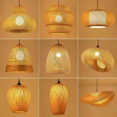 Χειροποίητο Wicker Rattan Pendant Chandelier 150 μοίρες ακτίνα γωνία ελέγχου διακόπτη