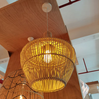 Χειροποίητο Wicker Rattan Pendant Chandelier 150 μοίρες ακτίνα γωνία ελέγχου διακόπτη