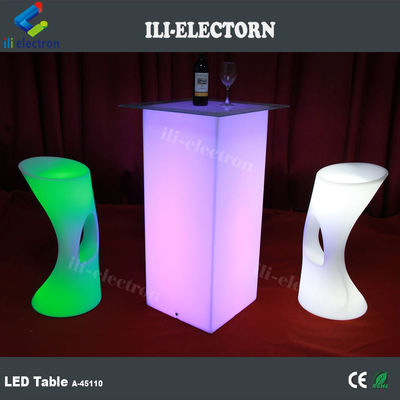 Σύγχρονα τραπέζια έπιπλα με φωτεινή LED RGB με επαναφορτιζόμενη μπαταρία λιθίου