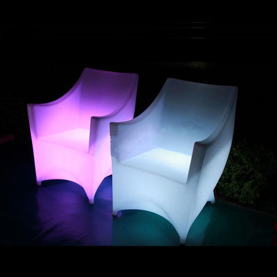 PE πλαστικό LED φωτισμένη καρέκλα επίπλων RGB με επαναφορτιζόμενη μπαταρία λιθίου