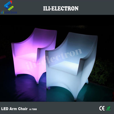 PE πλαστικό LED φωτισμένη καρέκλα επίπλων RGB με επαναφορτιζόμενη μπαταρία λιθίου