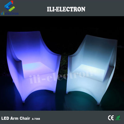 PE πλαστικό LED φωτισμένη καρέκλα επίπλων RGB με επαναφορτιζόμενη μπαταρία λιθίου