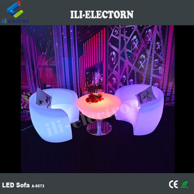 Εμπορικά έπιπλα με λάμψη LED από πλαστικό PE, φωτισμένο LED σαλόνι