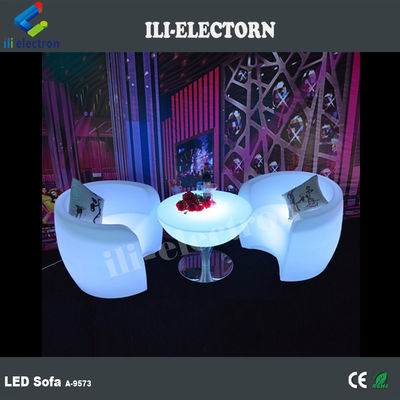 Εμπορικά έπιπλα με λάμψη LED από πλαστικό PE, φωτισμένο LED σαλόνι