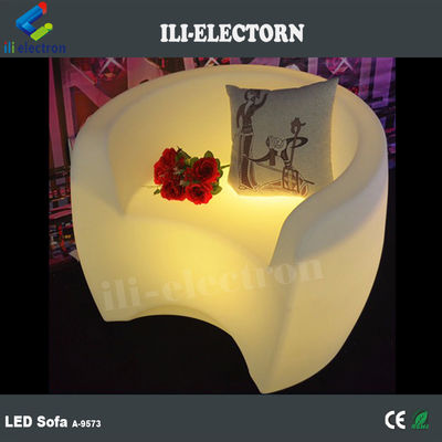 Εμπορικά έπιπλα με λάμψη LED από πλαστικό PE, φωτισμένο LED σαλόνι