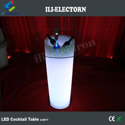 πλαστικό φωτισμένο LED Ice Bucket Table w/Glass για νυχτερινό κλαμπ