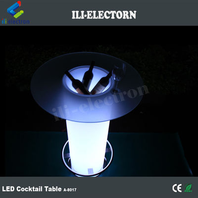 πλαστικό φωτισμένο LED Ice Bucket Table w/Glass για νυχτερινό κλαμπ