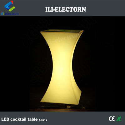 Σύγχρονο σχεδιασμό Square Set high bar cocktail λευκό PE πλαστικό led table