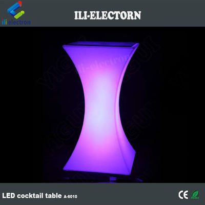 Σύγχρονο σχεδιασμό Square Set high bar cocktail λευκό PE πλαστικό led table
