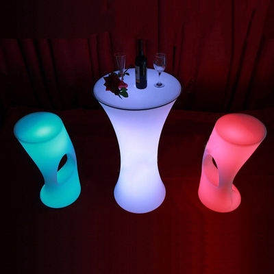 IP 65 PE πλαστικό κήπο RGB led φωτισμένο τραπέζι cocktail για πάρτι και εκδήλωση