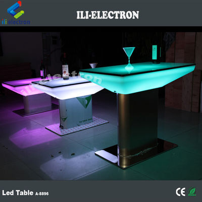 Εξωτερικό&Εσωτερικό Τραπεζικό τραπέζι με LED πλαστικό τετράγωνο που αλλάζει χρώμα