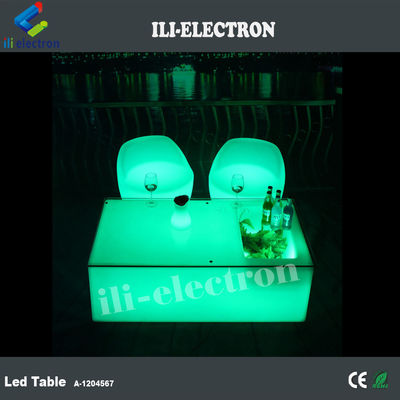Μοναδικό ασύρματο τραπέζι μπαρ με LED από πλαστικό PE με κουβά πάγου / δεξαμενή ψύξης