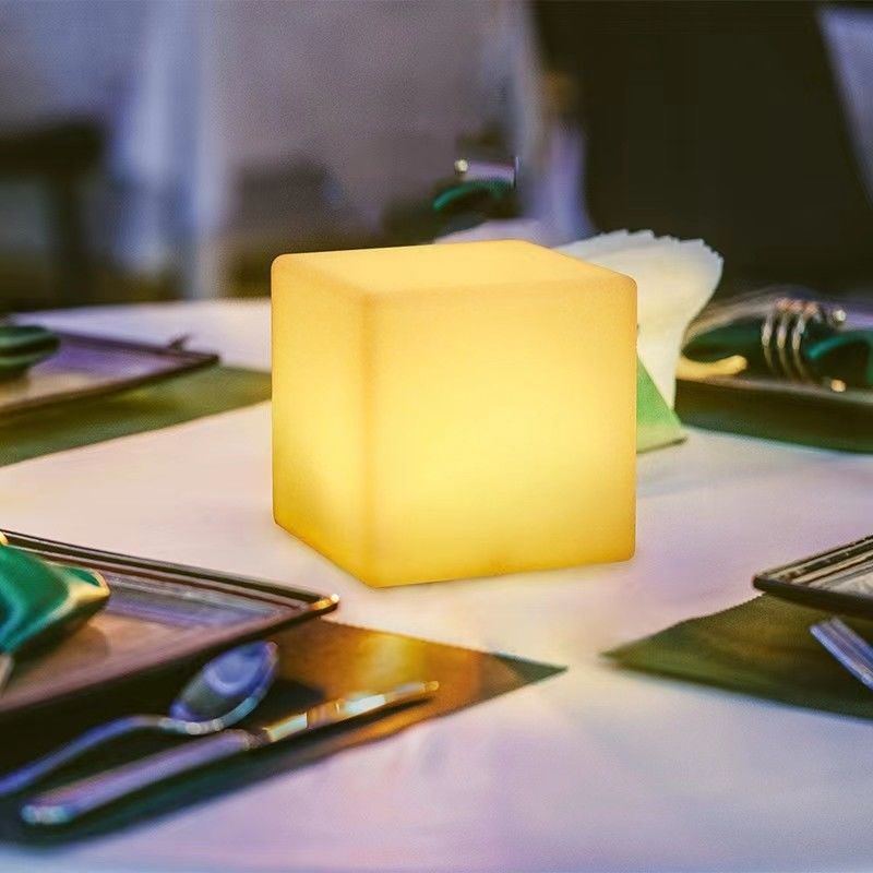 6 ιντσών LED κύβος νυχτερινό φως πολύχρωμα USB φόρτιση ανθεκτικό στο νερό