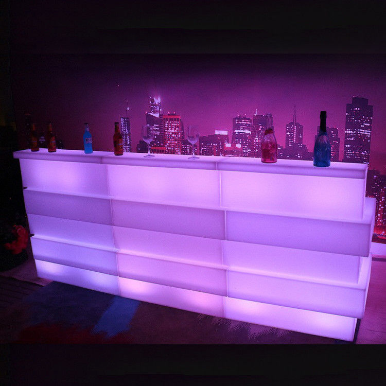 Πλαστικό LED Mobile Bar Table 16 χρώματα Αλλακτική ανθεκτικότητα στο νερό