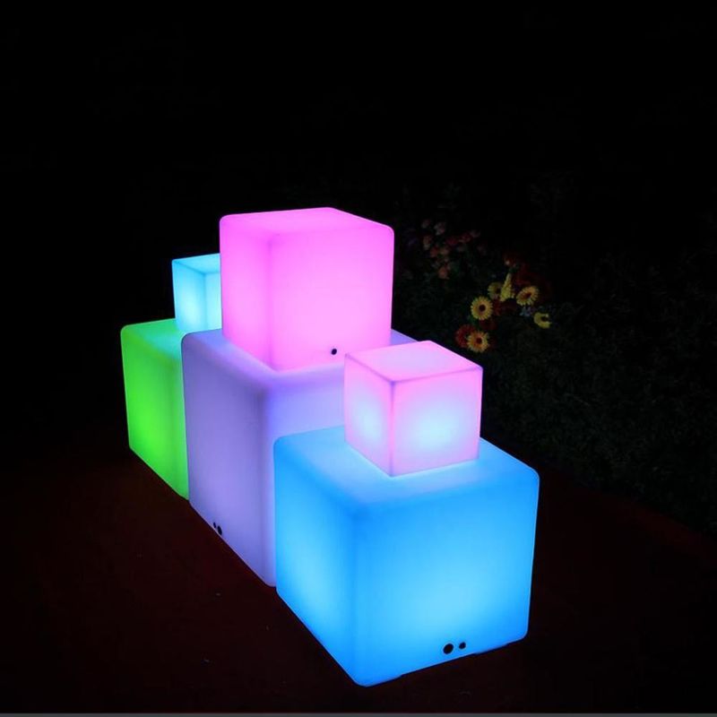 IP65 Αδιάβροχο εξωτερικό φως LED κύβους 16 χρώματα που αλλάζουν για σκαμνιά κήπου